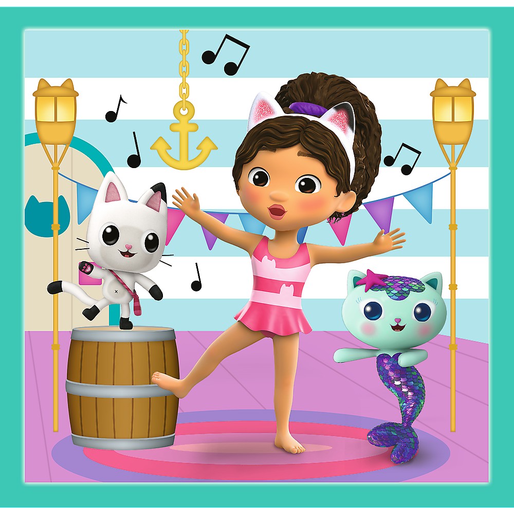 Puzzle 3 in 1 - Gabby's Dollhouse - Activitatea lui Gabby | Trefl - 1