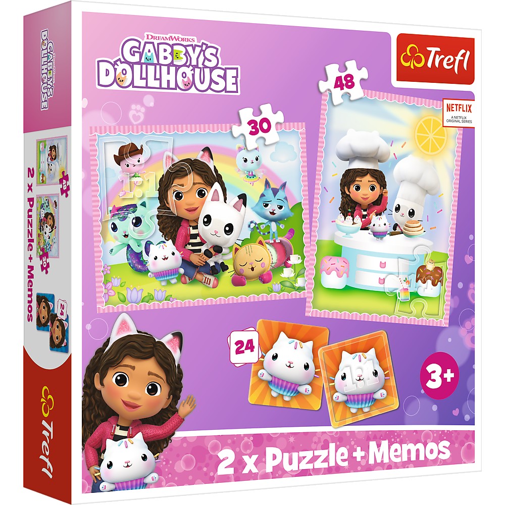 Puzzle 2 in 1 - Gabby's Dollhouse - Gabi si prietenii ei | Trefl - 4