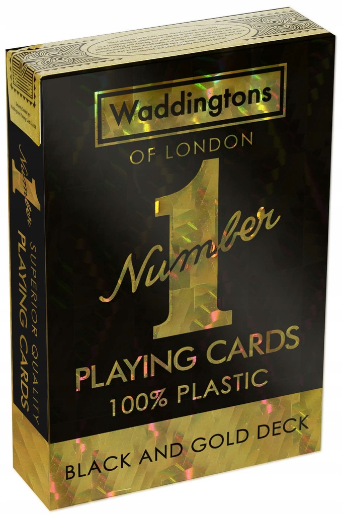 Carti de joc - Number 1 - Black and Gold Deck | Waddingtons - 1 | YEO