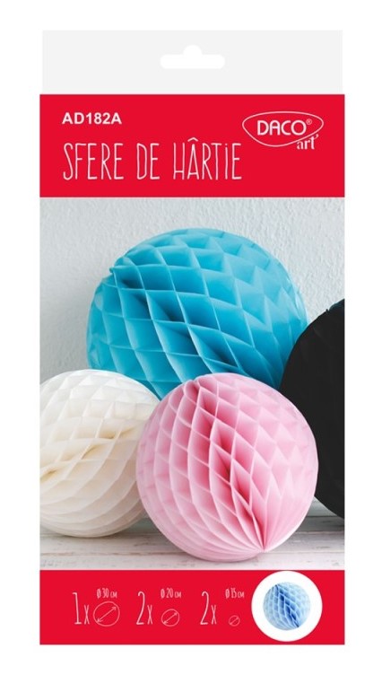 Accesorii craft - Sfere de hartie - Albastru | Daco