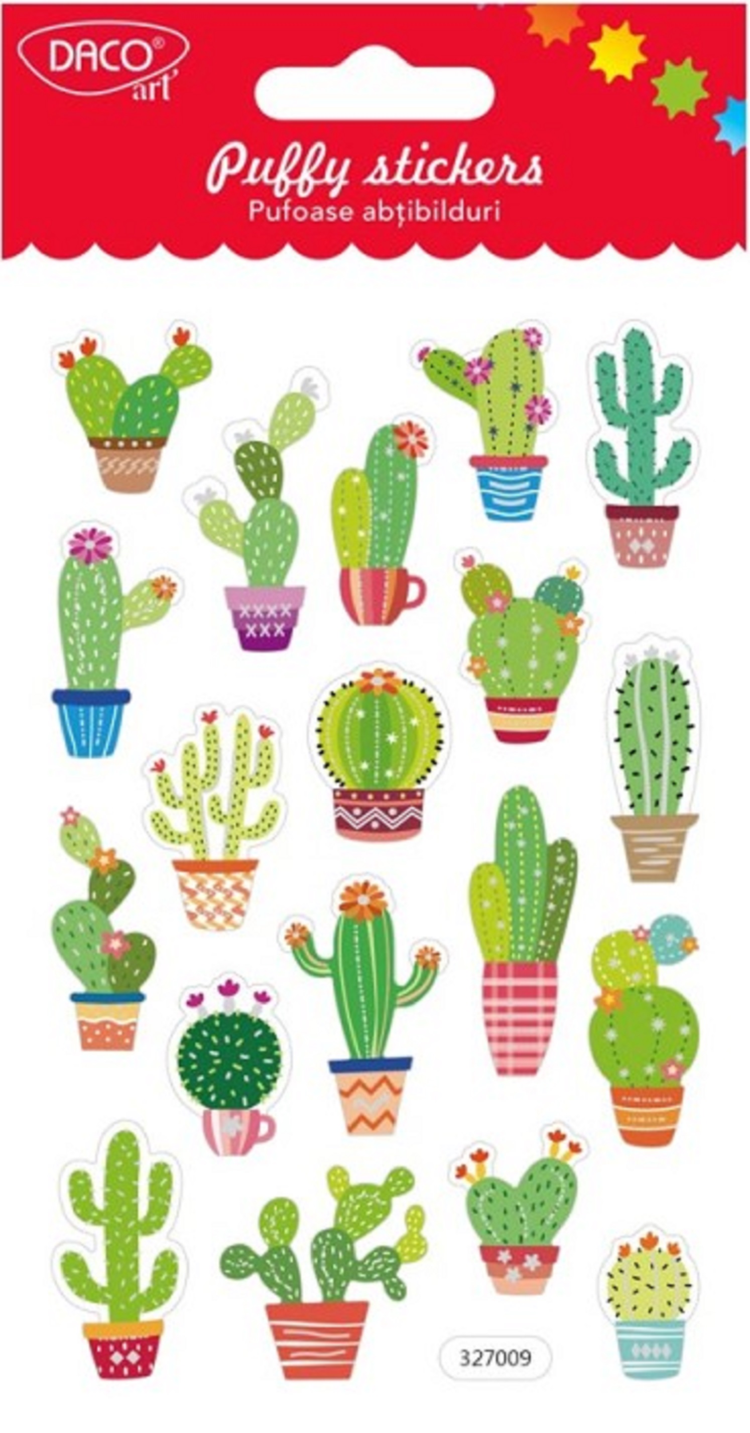 Set stickers - Puffy Stickers - Cactusi pufosi | Daco