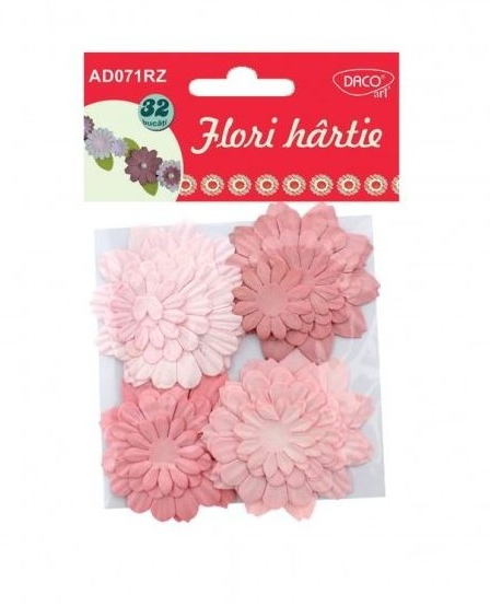 Accesorii craft - Flori hartie roz | Daco