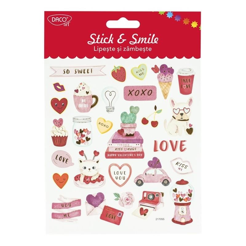 Set stickers - Lipeste si zambeste - Love | Daco