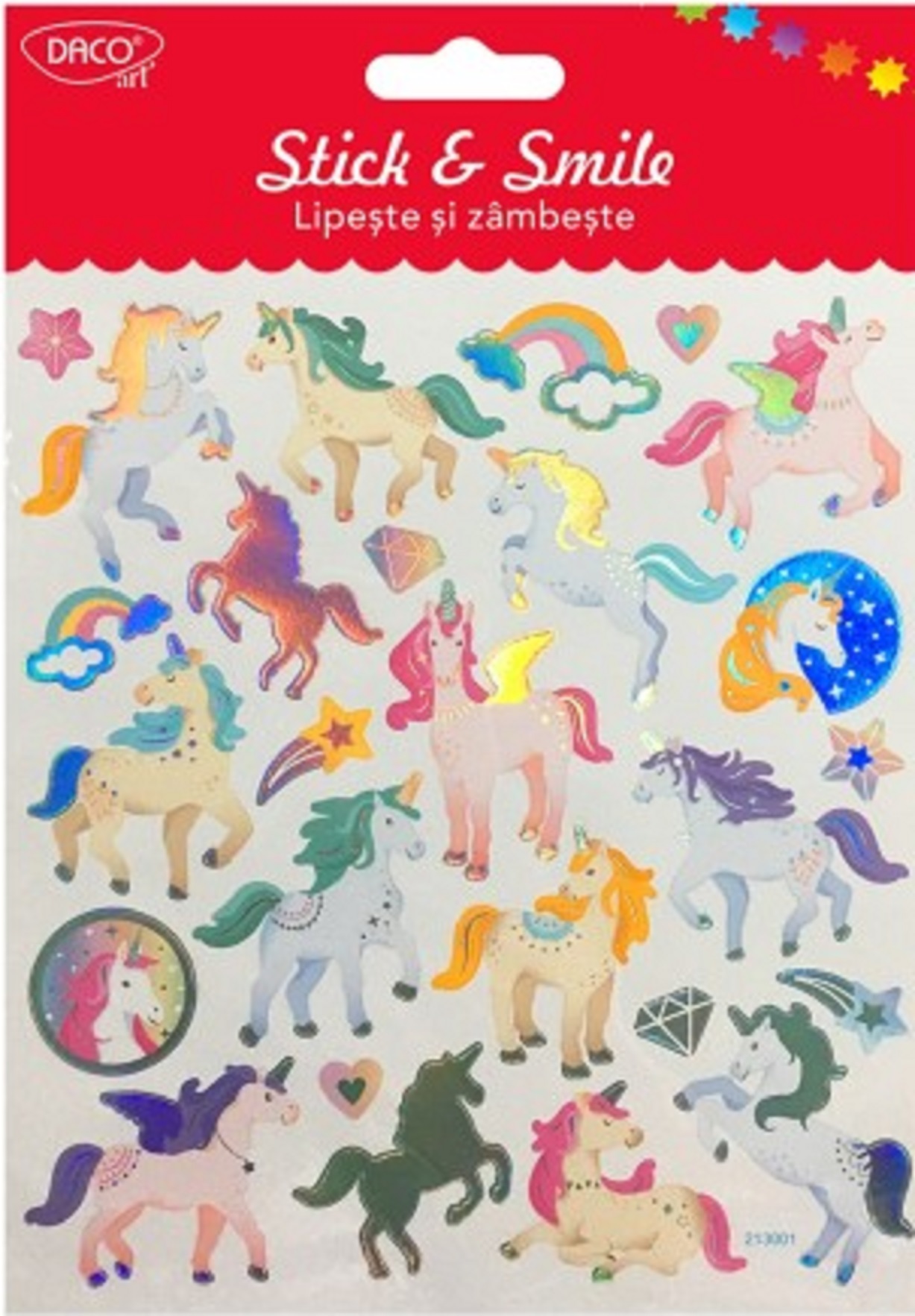 Set stickere - Lipeste si zambeste - Unicorni | Daco