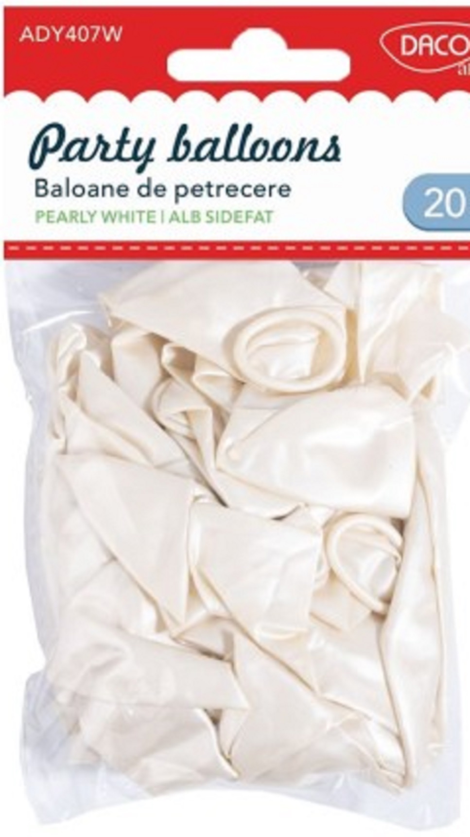 Accesorii craft - Baloane de petrecere - Alb | Daco