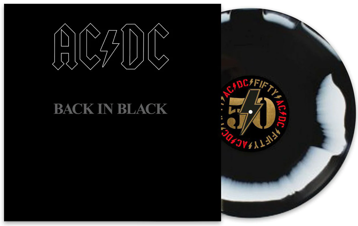 Back In Black (50th Anniversary) - Black & White Swirl Vinyl | AC/DC