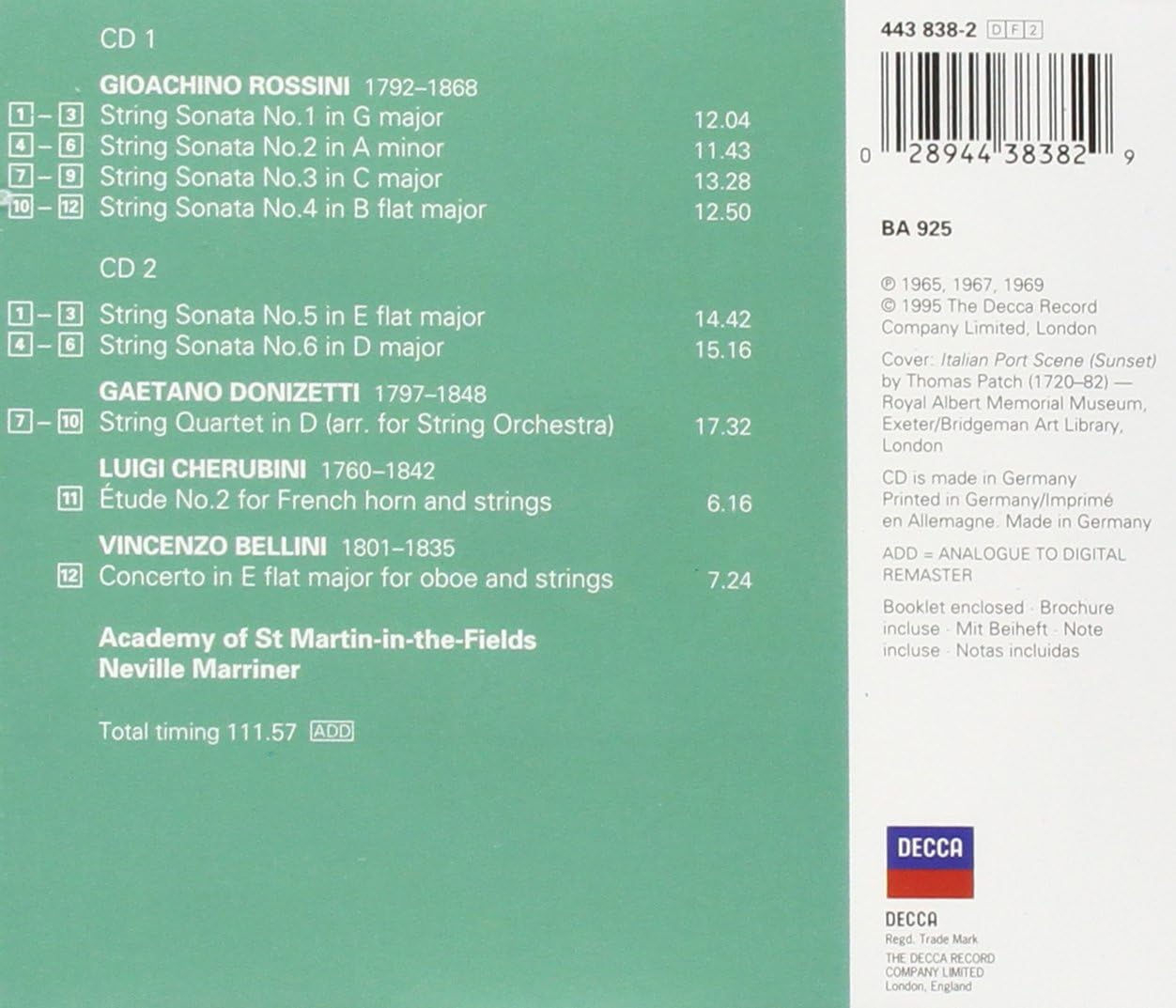 Rossini: String Sonatas | The Academy Of St. Martin-in-the-Fields, Neville Marriner