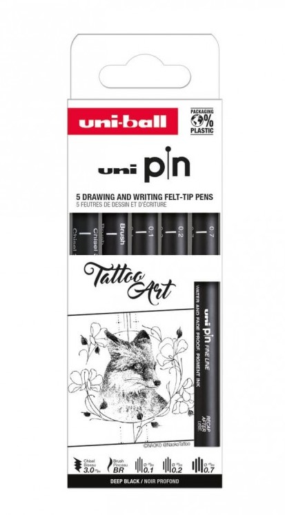 Set 5 linere - Uni Pin - Tattoo Art | Uni