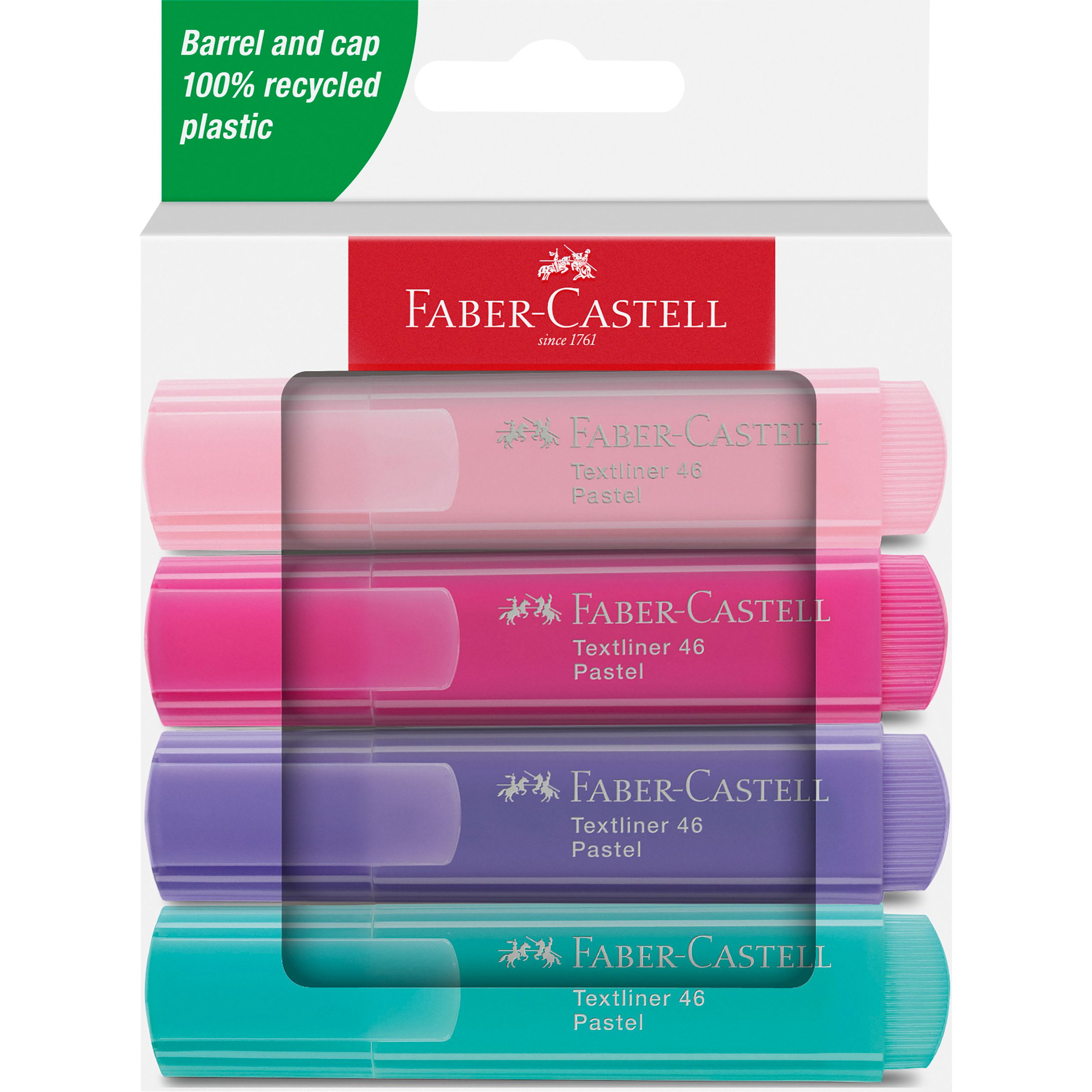 Set 4 markere - Pastel - Multicolor | Faber-Castell