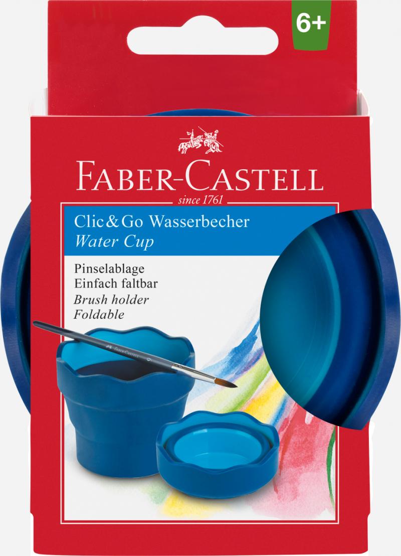 Recipient apa pentru pictura - Click&Go - Albastru | Faber-Castell