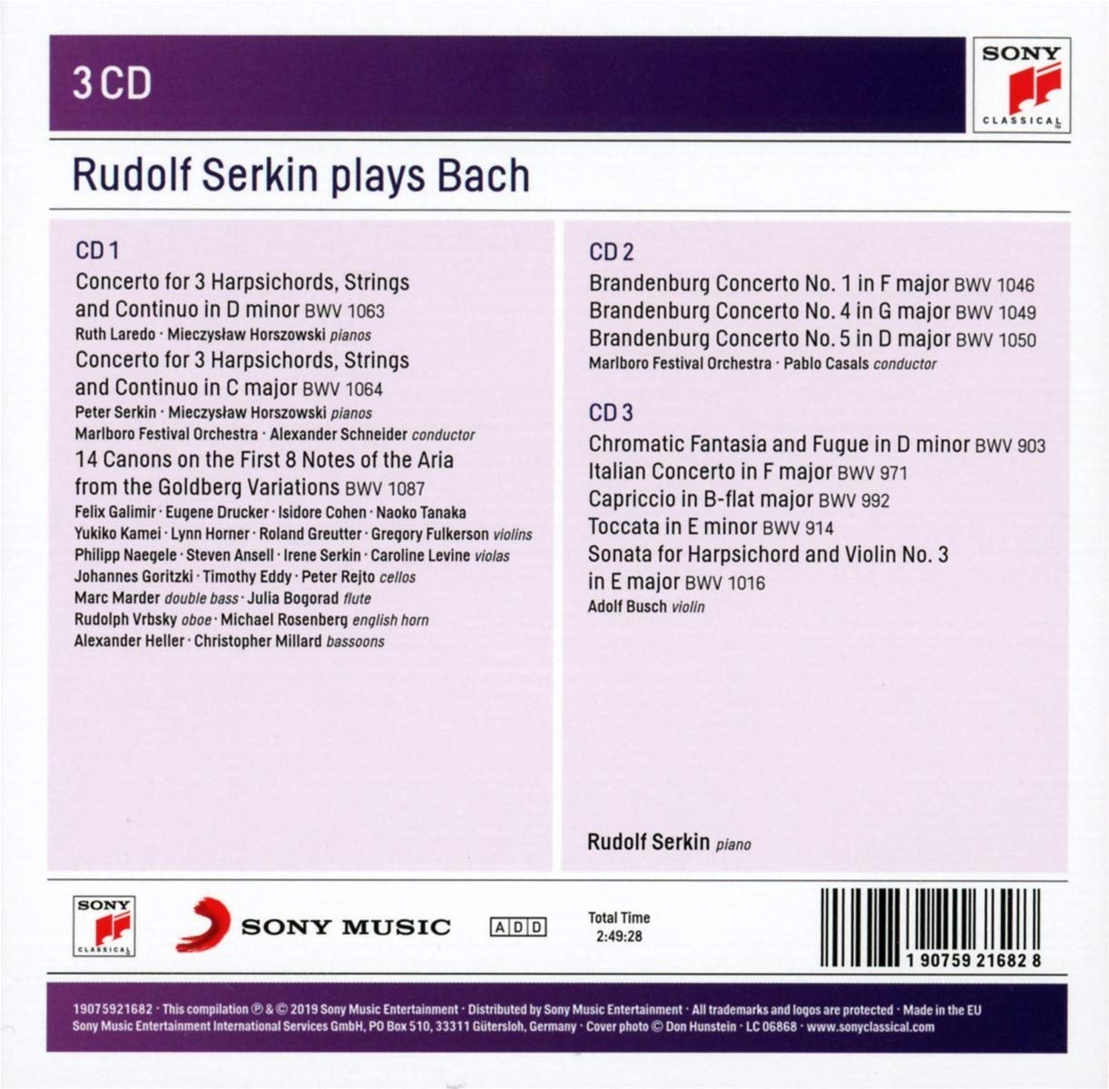 Plays Bach | Rudolf Serkin