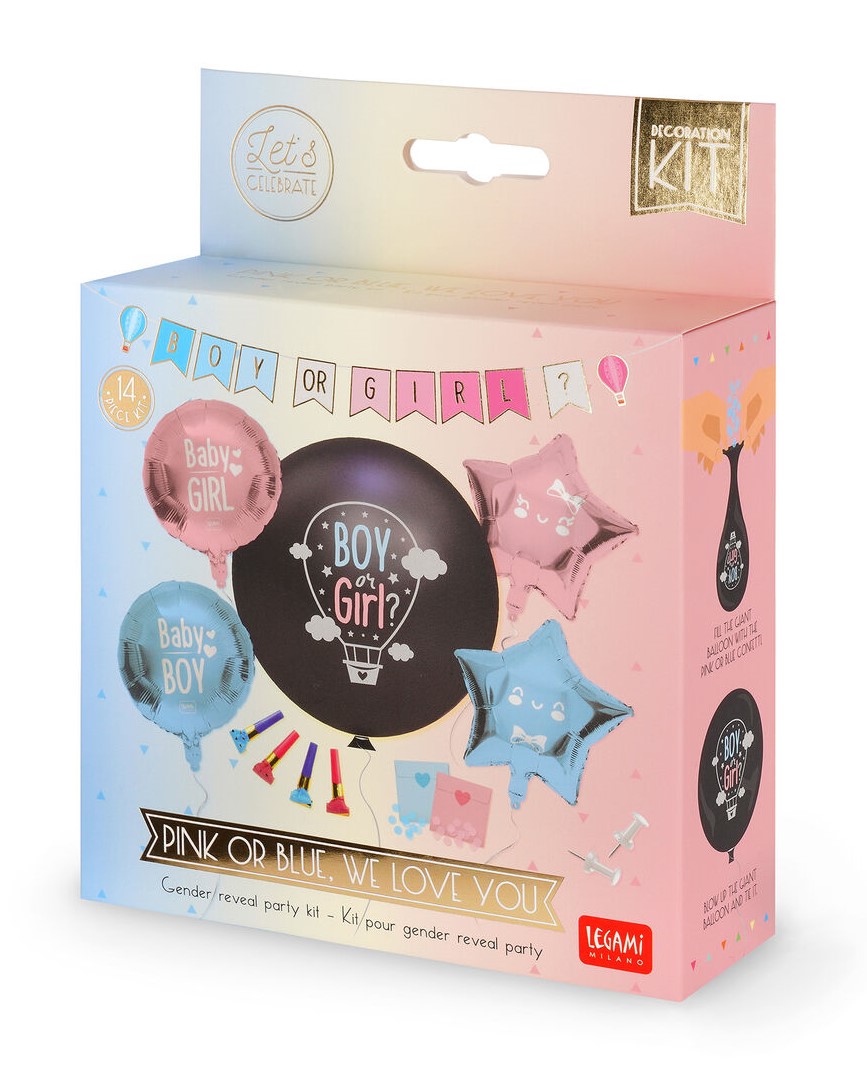 Kit pentru dezvaluire gen - Gender Reveal Party Kit | Legami - 2 | YEO