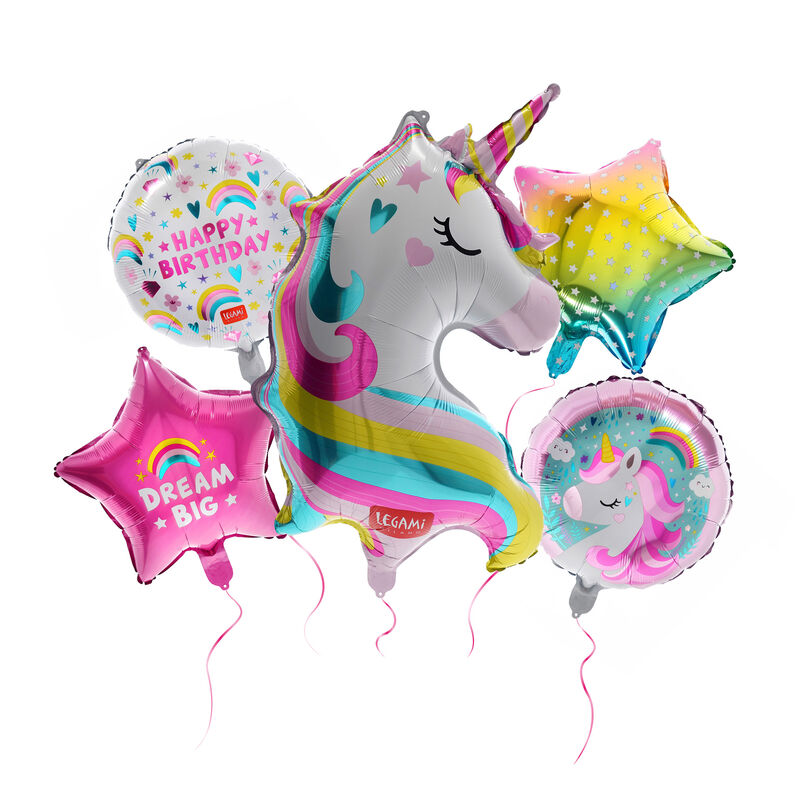 Set 5 baloane - Let's Party! - Unicorn