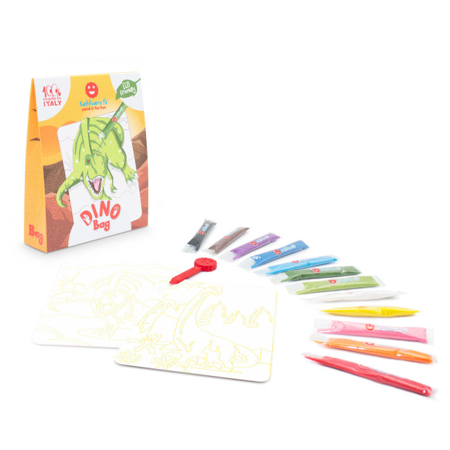 Set creativ - Coloreaza cu nisip - Dino | Sabbiarelli