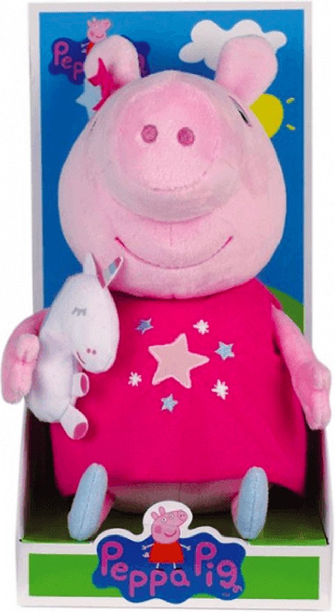 Jucarie de plus - Peppa Pig cu mascota unicorn | Jemini