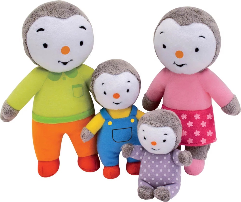 Set 4 jucarii de plus - Familia de pinguini T\'choupi | Jemini - 1 | YEO