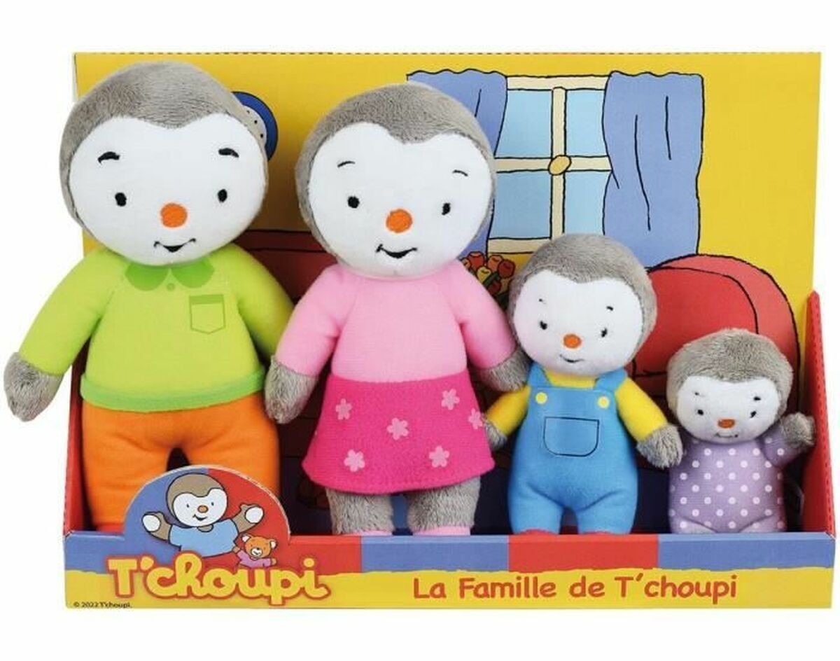 Set 4 jucarii de plus - Familia de pinguini T\'choupi | Jemini