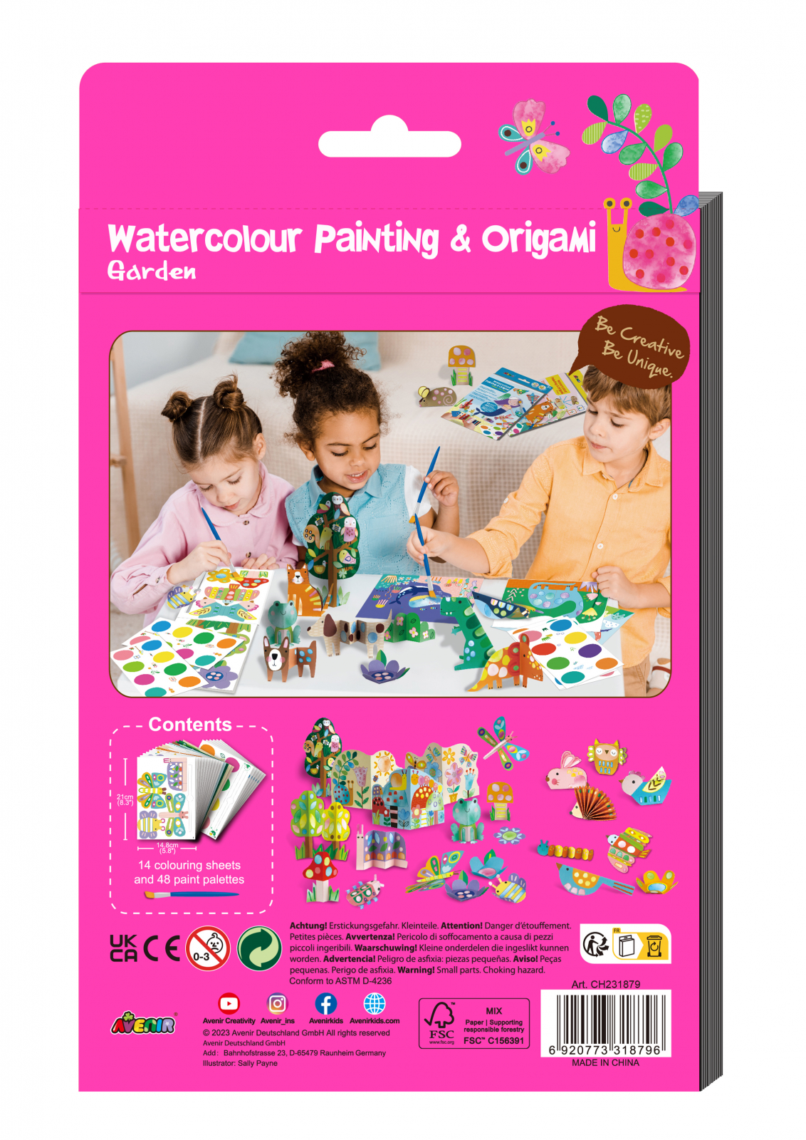 Set creativ 2 in 1 - Pictura si Origami - Gradina