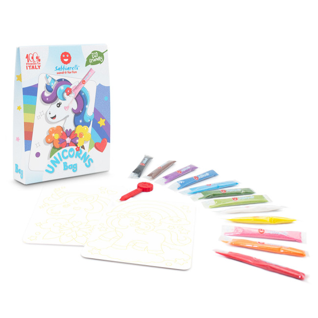 Set creativ - Coloreaza cu nisip - Unicorni