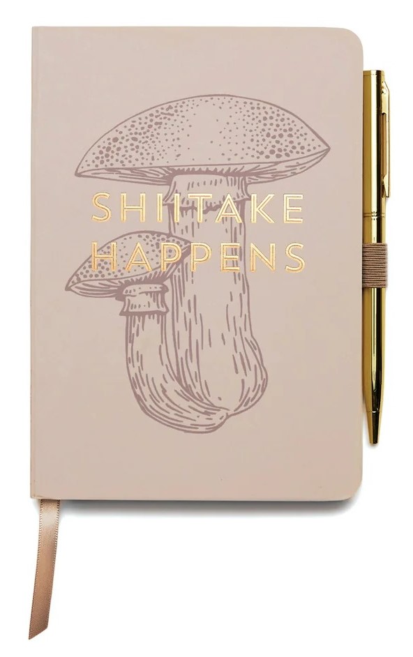 Carnet cu pix - Vintage Sass - Shiitake Happens | DesignWorks Ink