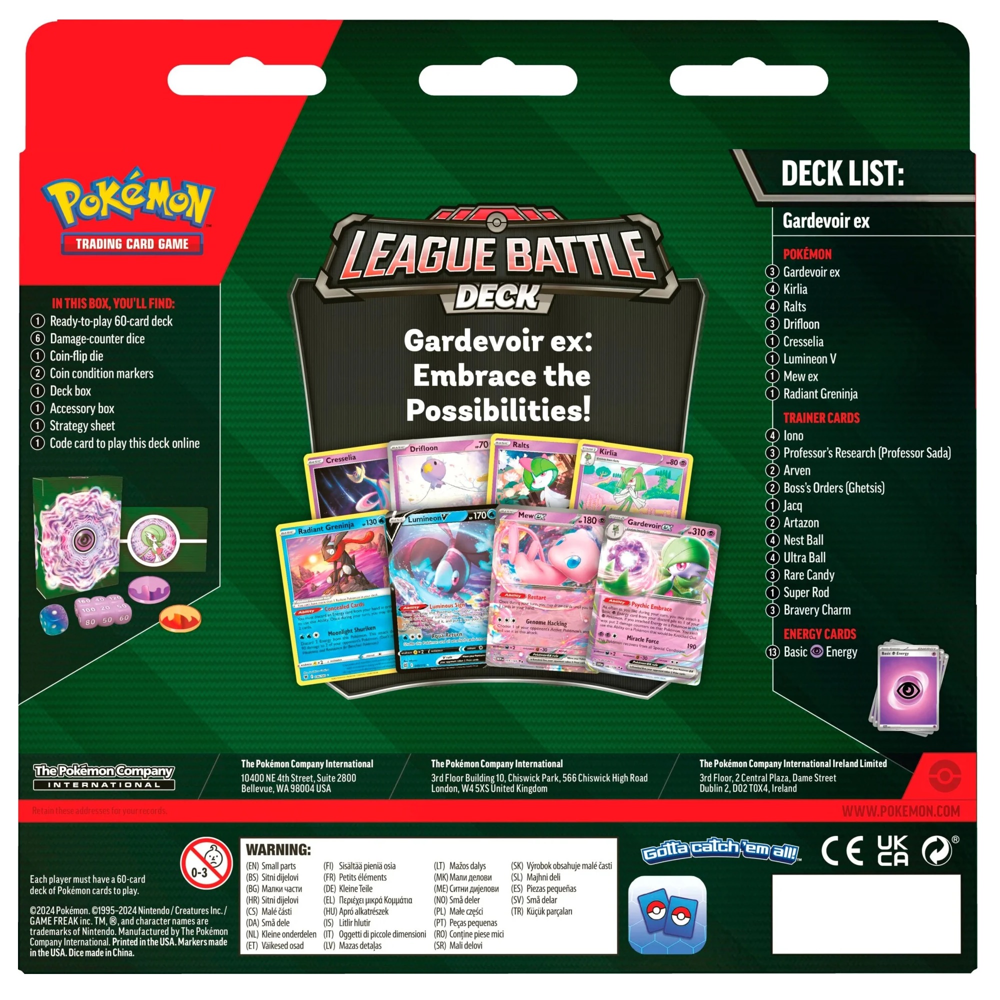 Pokemon TCG - Gardevoir ex League Battle Deck