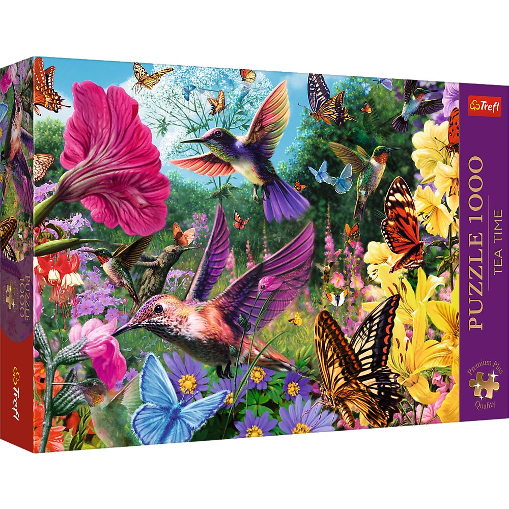 Puzzle Premium Plus Quality 1000 piese - Tea Time - Gradina cu colibri | Trefl - 2