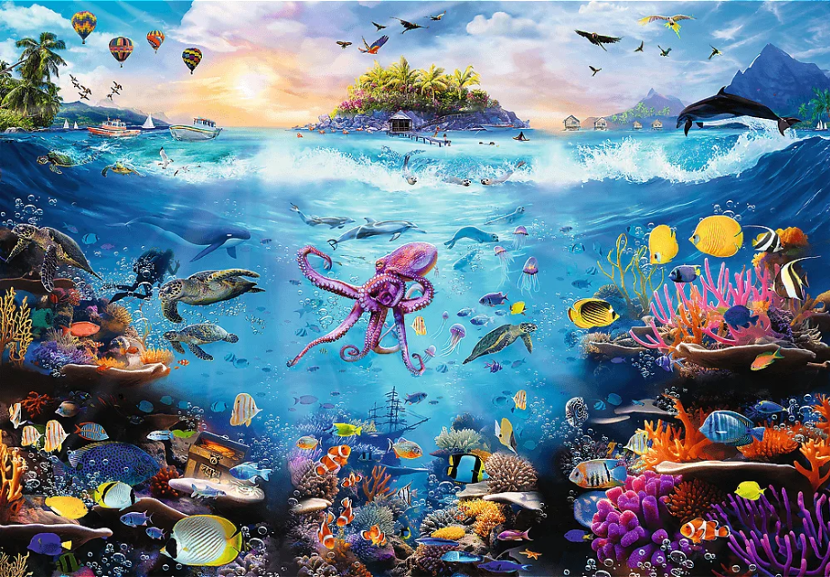 Puzzle Prime 13500 piese - Dive into Underwater Paradise | Trefl