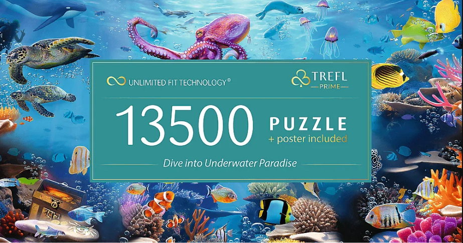 Puzzle Prime 13500 piese - Dive into Underwater Paradise | Trefl - 1 | YEO