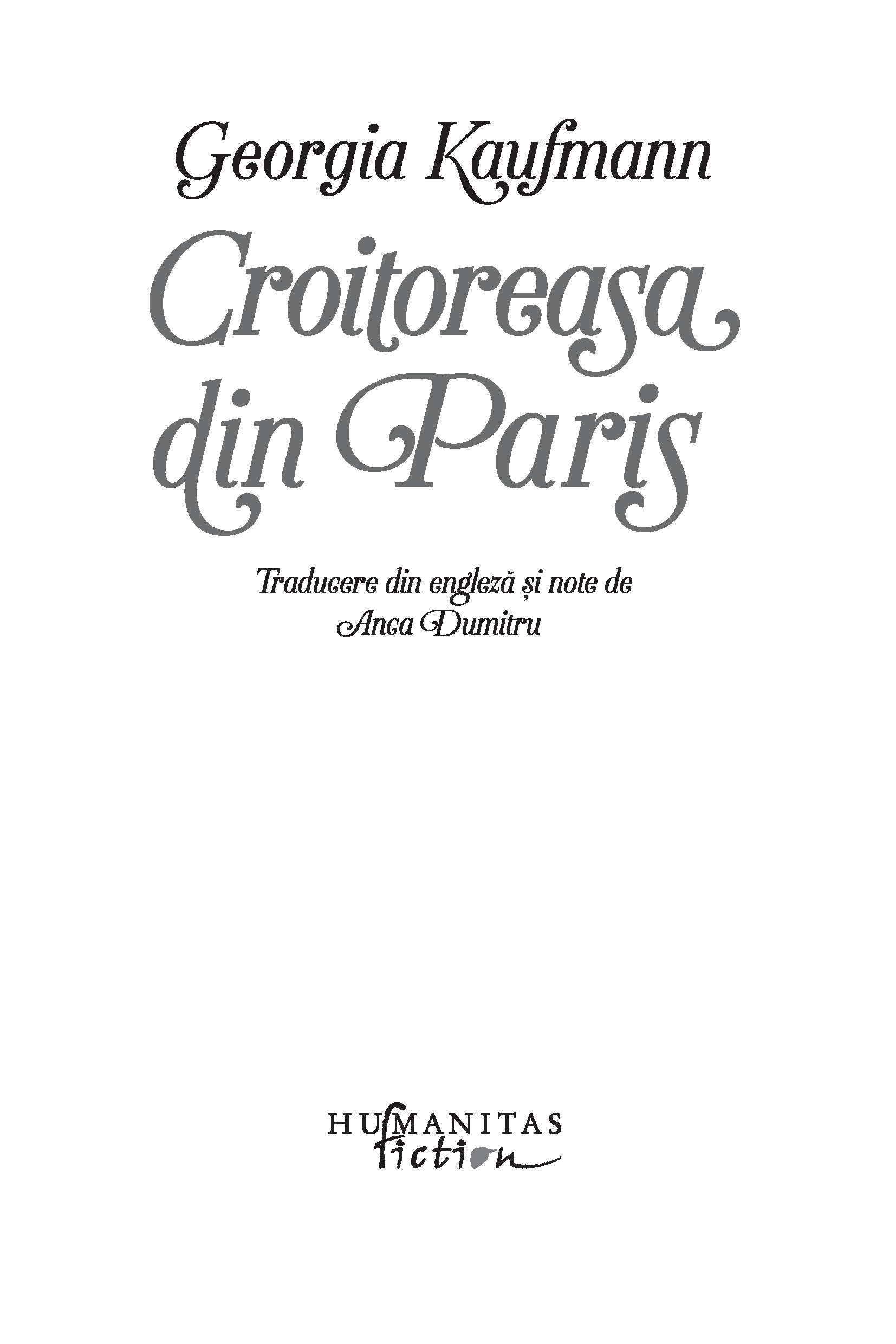 Croitoreasa din Paris | Georgia Kaufmann - 1 | YEO