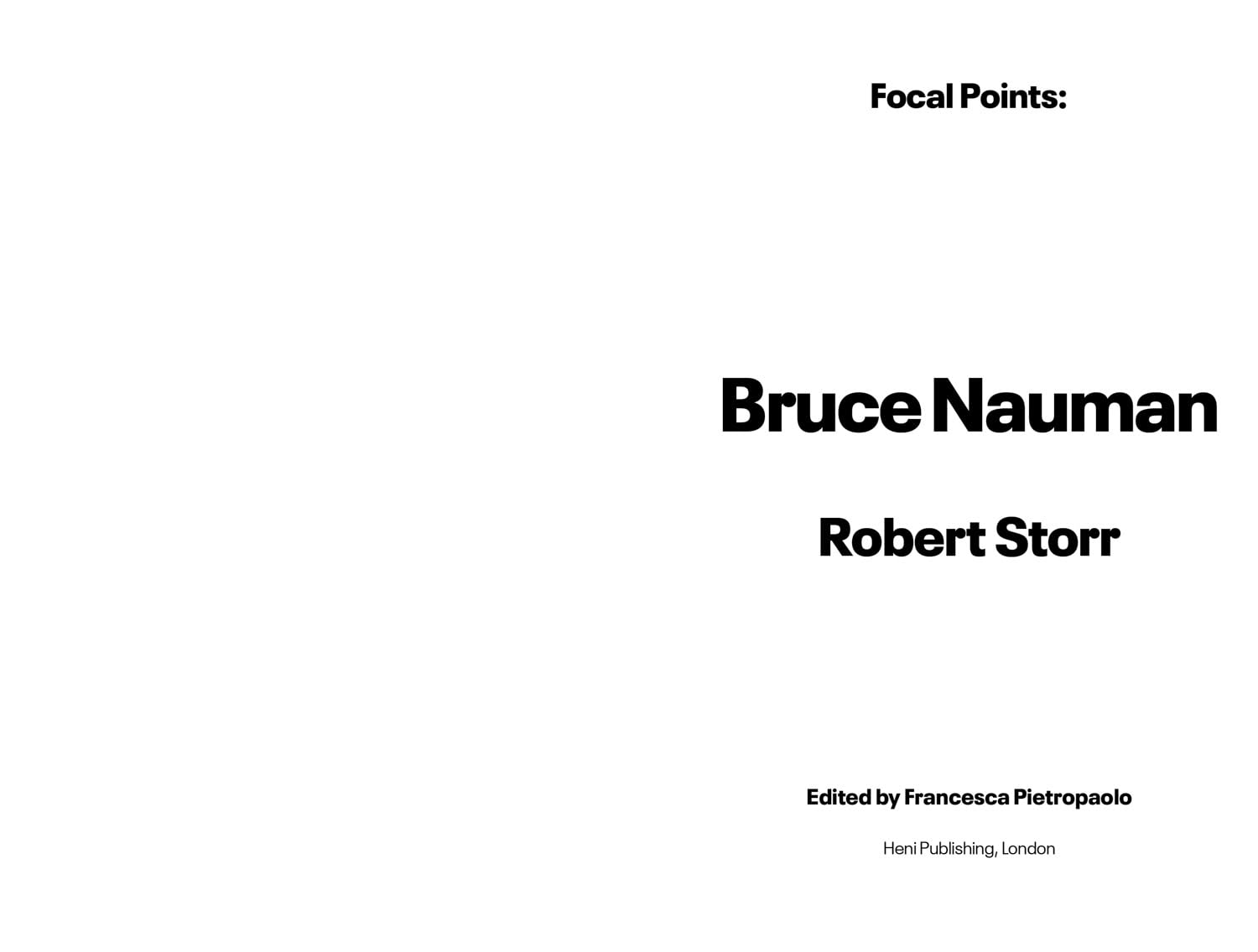 Focal Points | Robert Storr