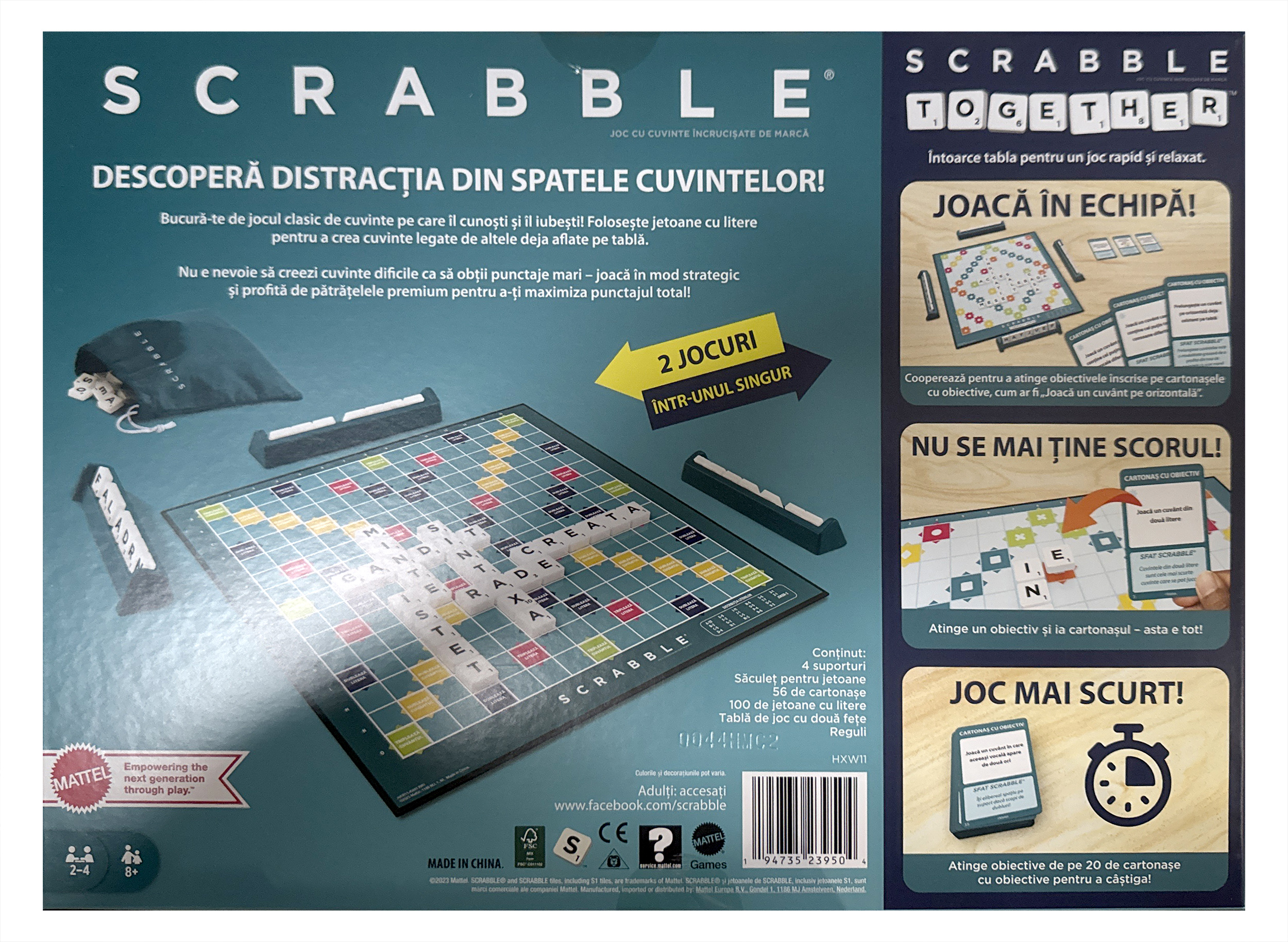 Joc - Scrabble 2 in 1 (RO) | Mattel - 1 | YEO