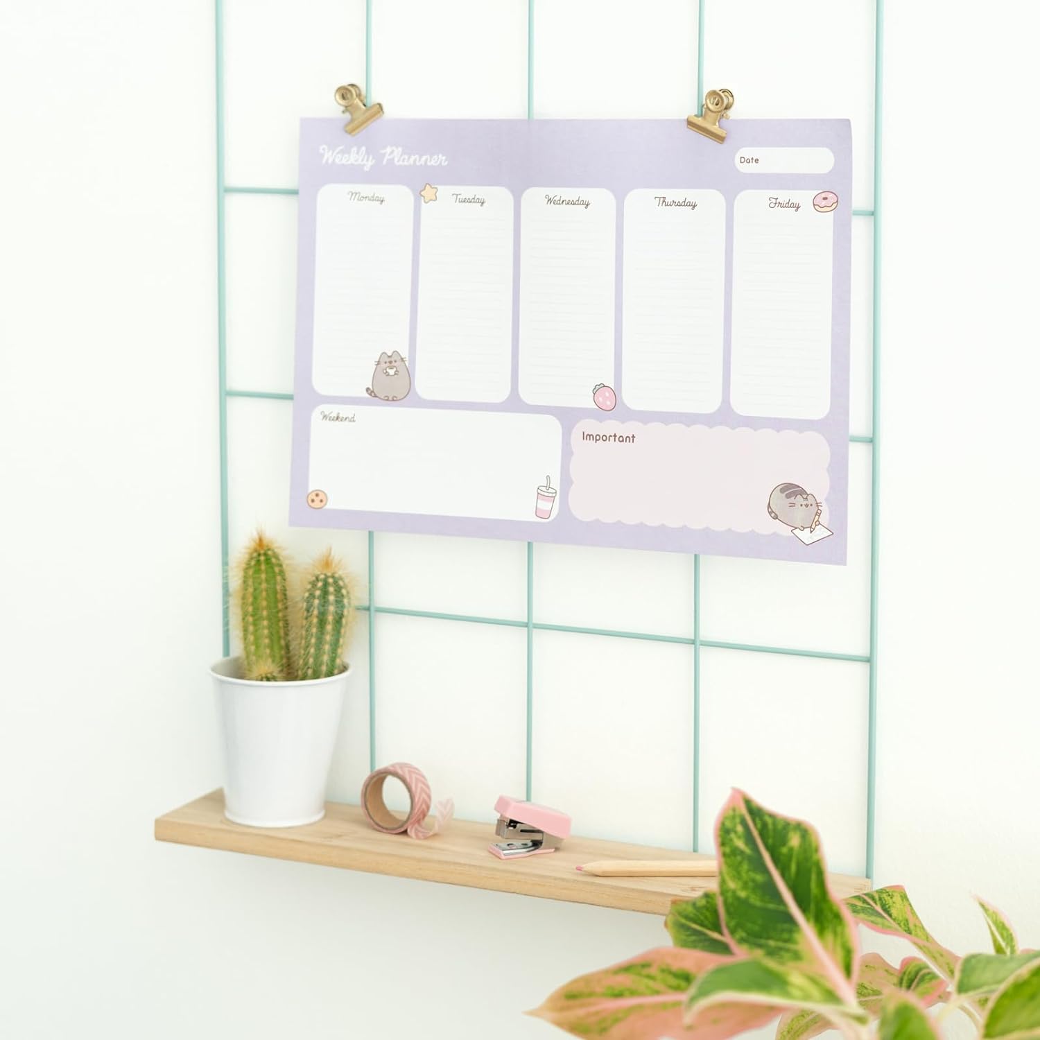 Planner saptamanal - Pusheen | Grupo Erik - 5 | YEO