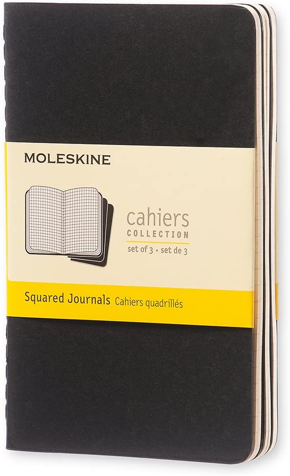 Set 3 caiete - Moleskine Cahiers - Pocket, Squared - Black | Moleskine - 6 | YEO