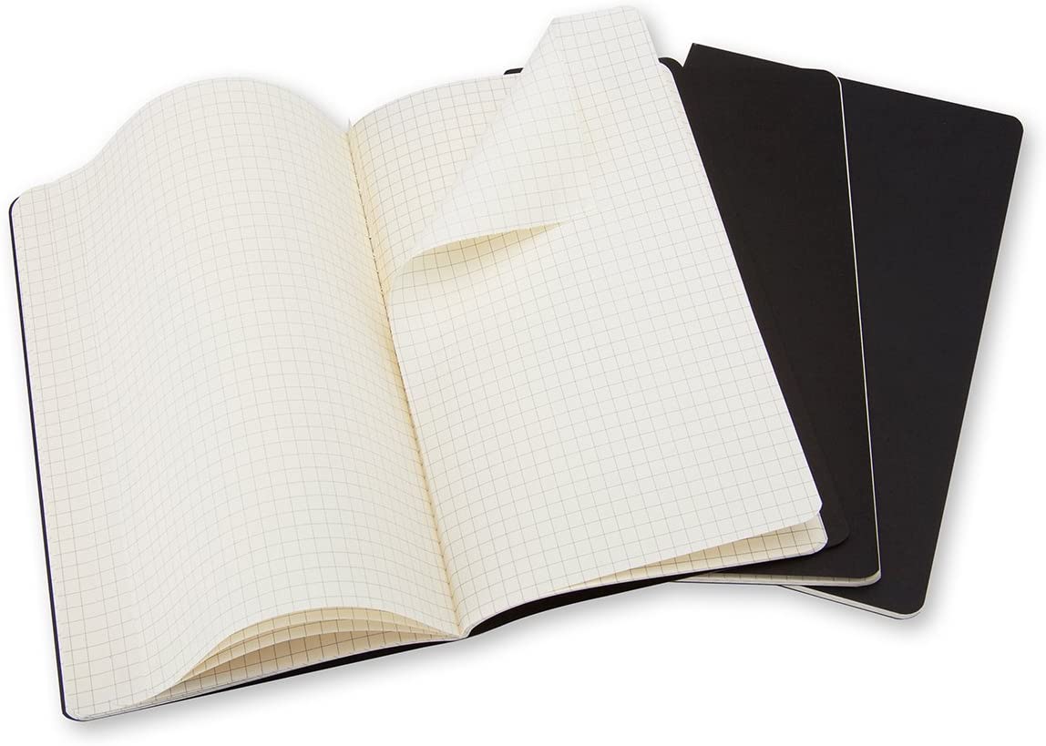 Set 3 caiete - Moleskine Cahiers - Pocket, Squared - Black | Moleskine - 3 | YEO