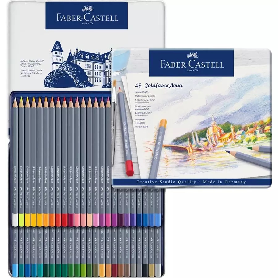 Set 48 creioane colorate - Goldfaber Aqua | Faber-Castell