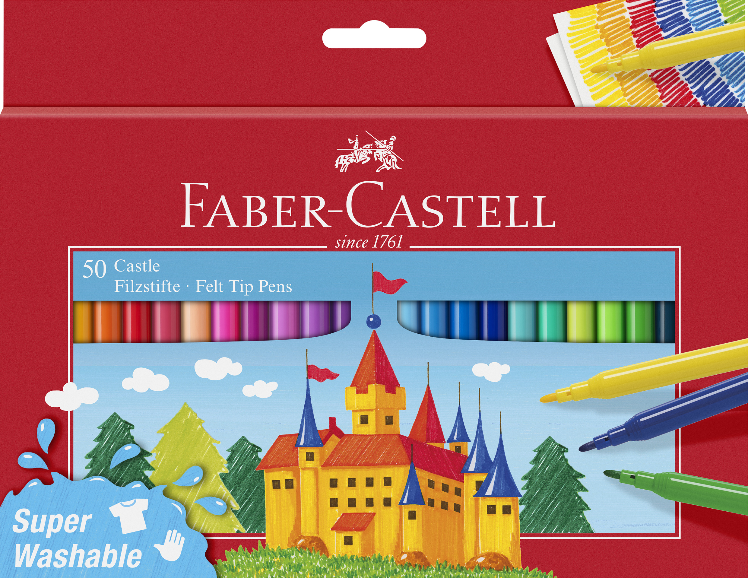 Set 50 carioci - Faber-Castell - Super Washable | Faber-Castell - 1 | YEO