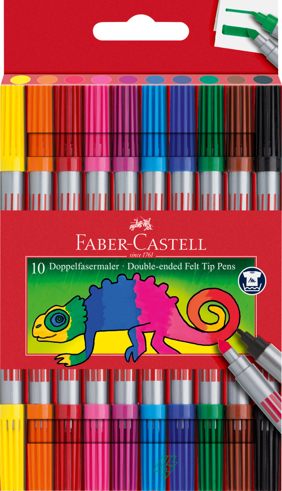 Set 10 carioci - Faber-Castell - doua capete | Faber-Castell