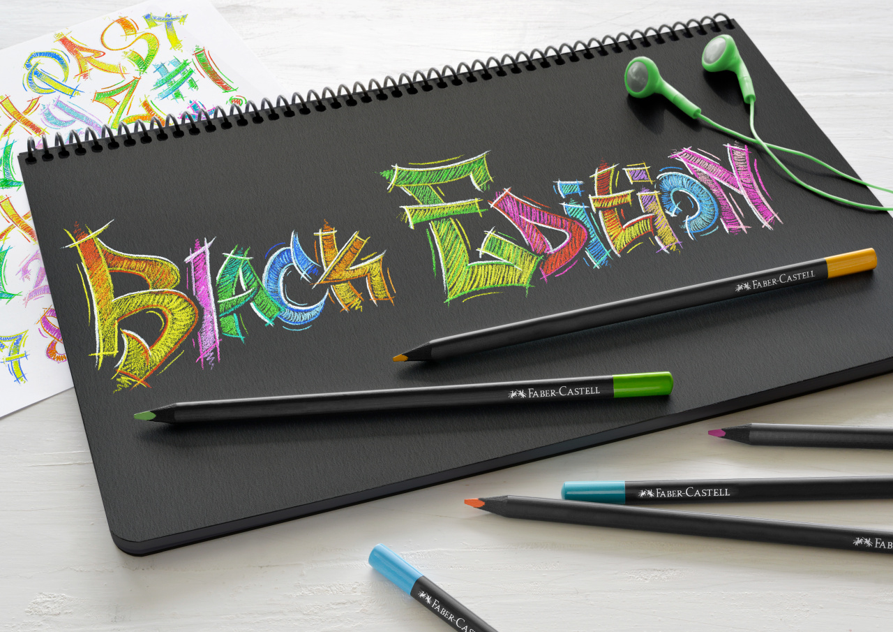 Set 36 creioane colorate - Faber-Castell - SuperSoft Lead - Black Edition | Faber-Castell - 3 | YEO