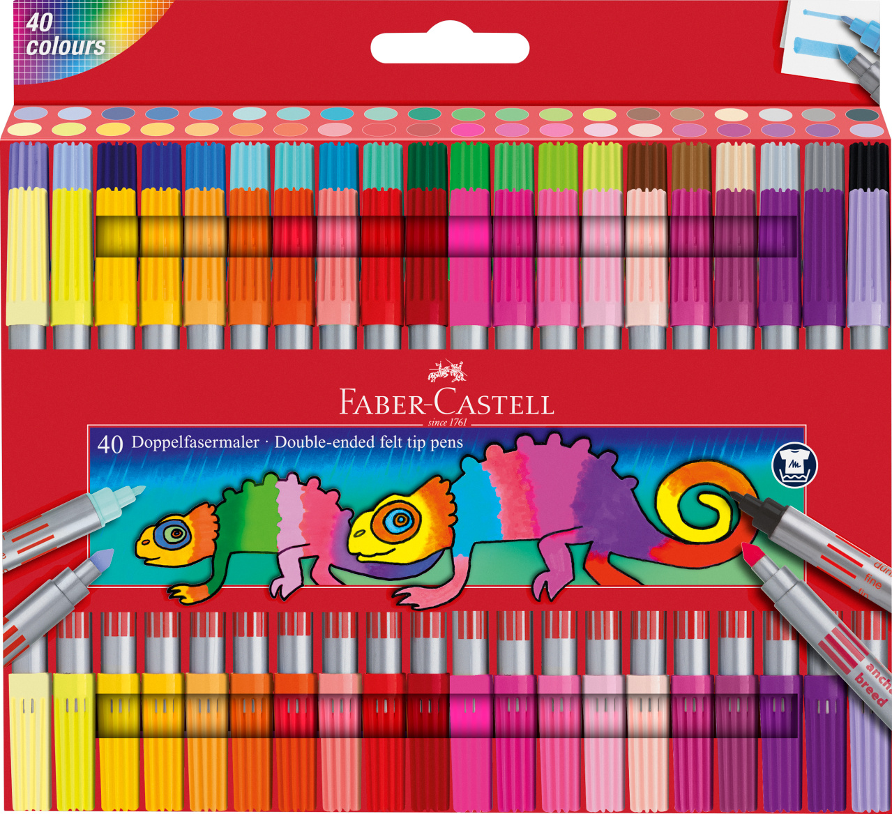 Set 40 carioci - Faber-Castell - doua capete | Faber-Castell - 1 | YEO