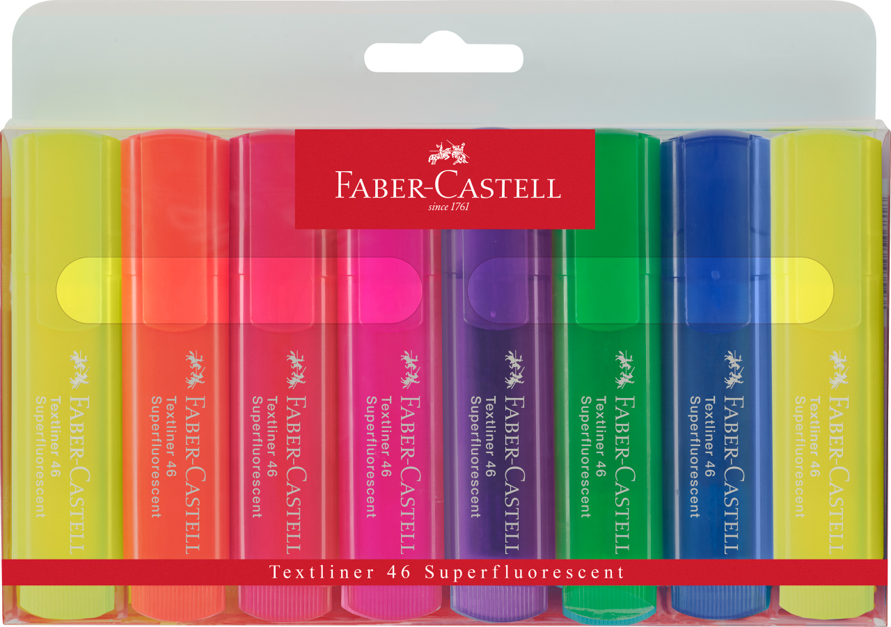 Set 8 evidentiatoare - Textliner 46 Superfluorescent | Faber-Castell