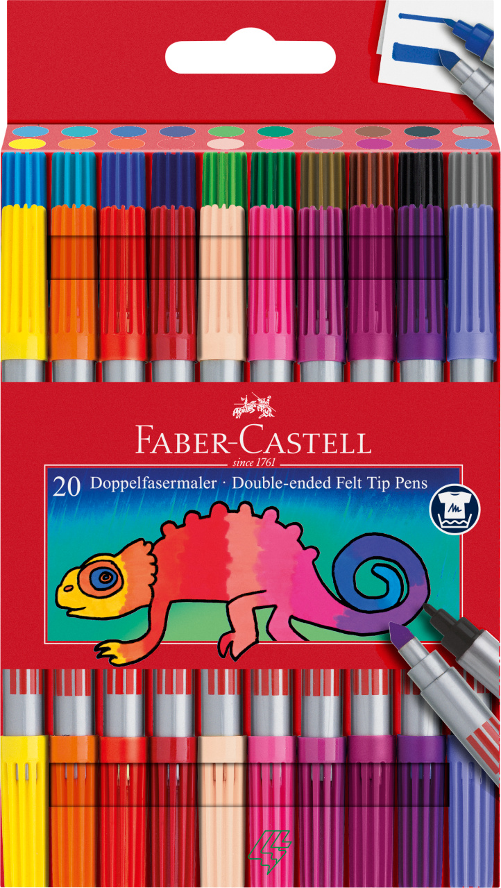 Set 20 carioci - Faber-Castell - doua capete | Faber-Castell - 2 | YEO