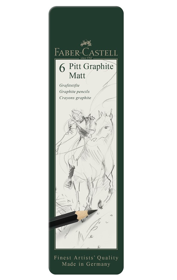 Set 6 creioane grafit - Mat Pitt | Faber-Castell - 1 | YEO