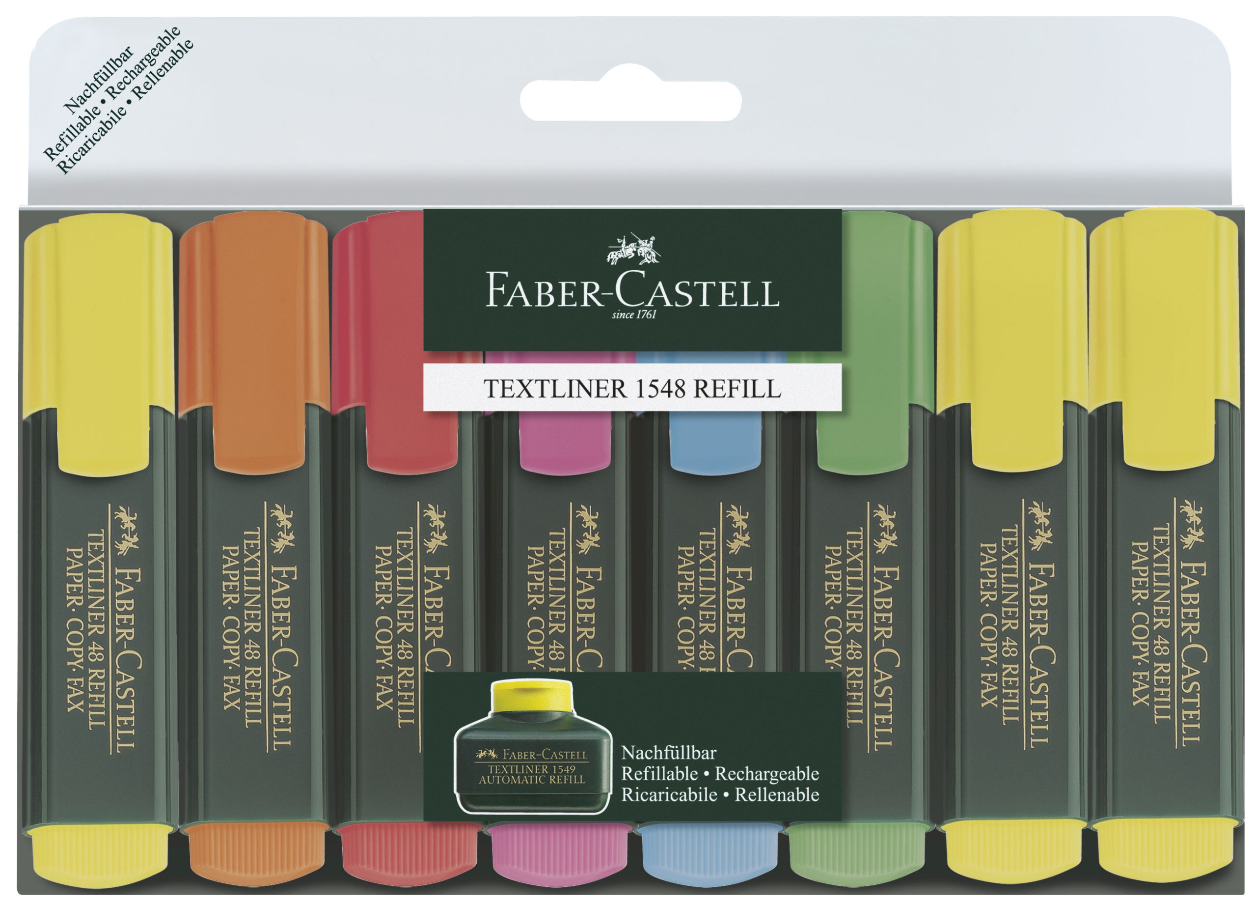 Set 8 evidentiatoare - Textliner 1548 Refill | Faber-Castell