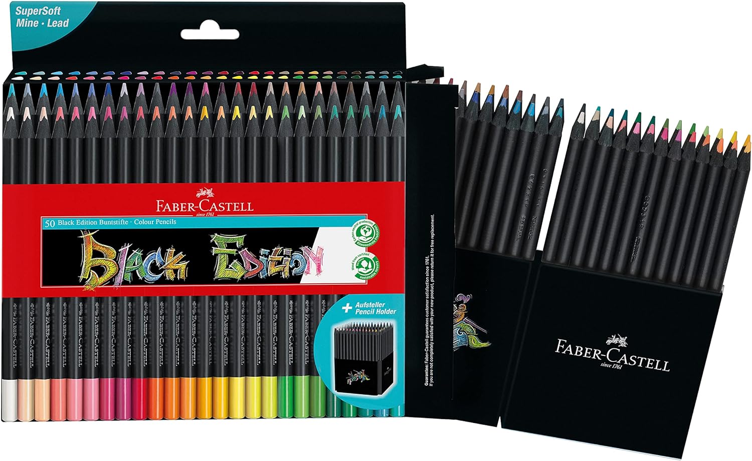 Set 50 creioane colorate - Black Edition | Faber-Castell