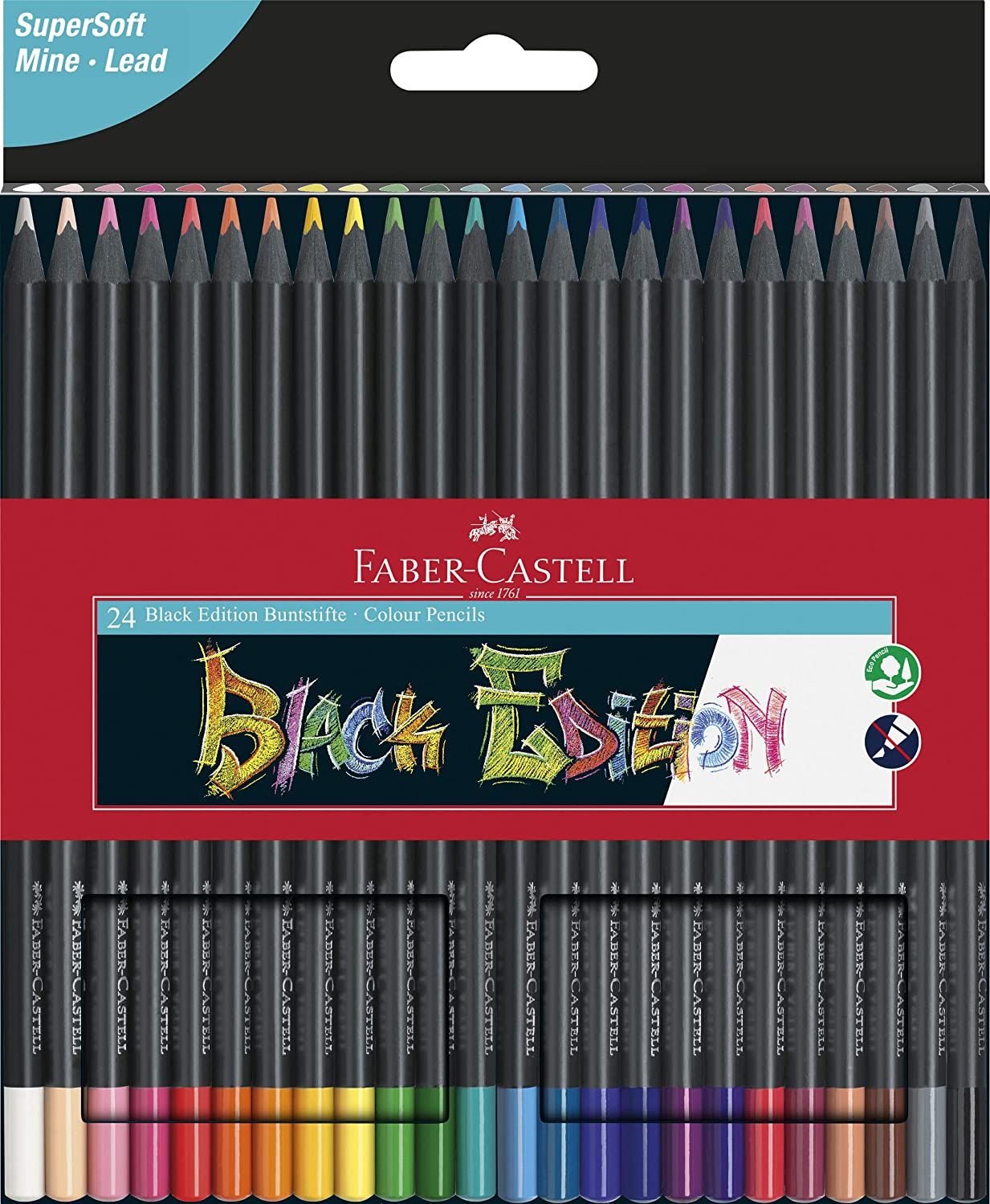 Set 24 creioane colorate - Black Edition | Faber-Castell - 1 | YEO