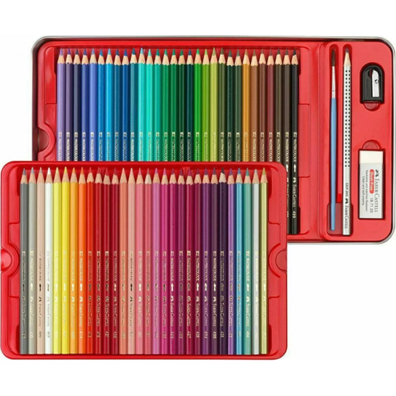 Set 60 creioane colorate - Faber-Castell, cutie metalica | Faber-Castell - 1 | YEO