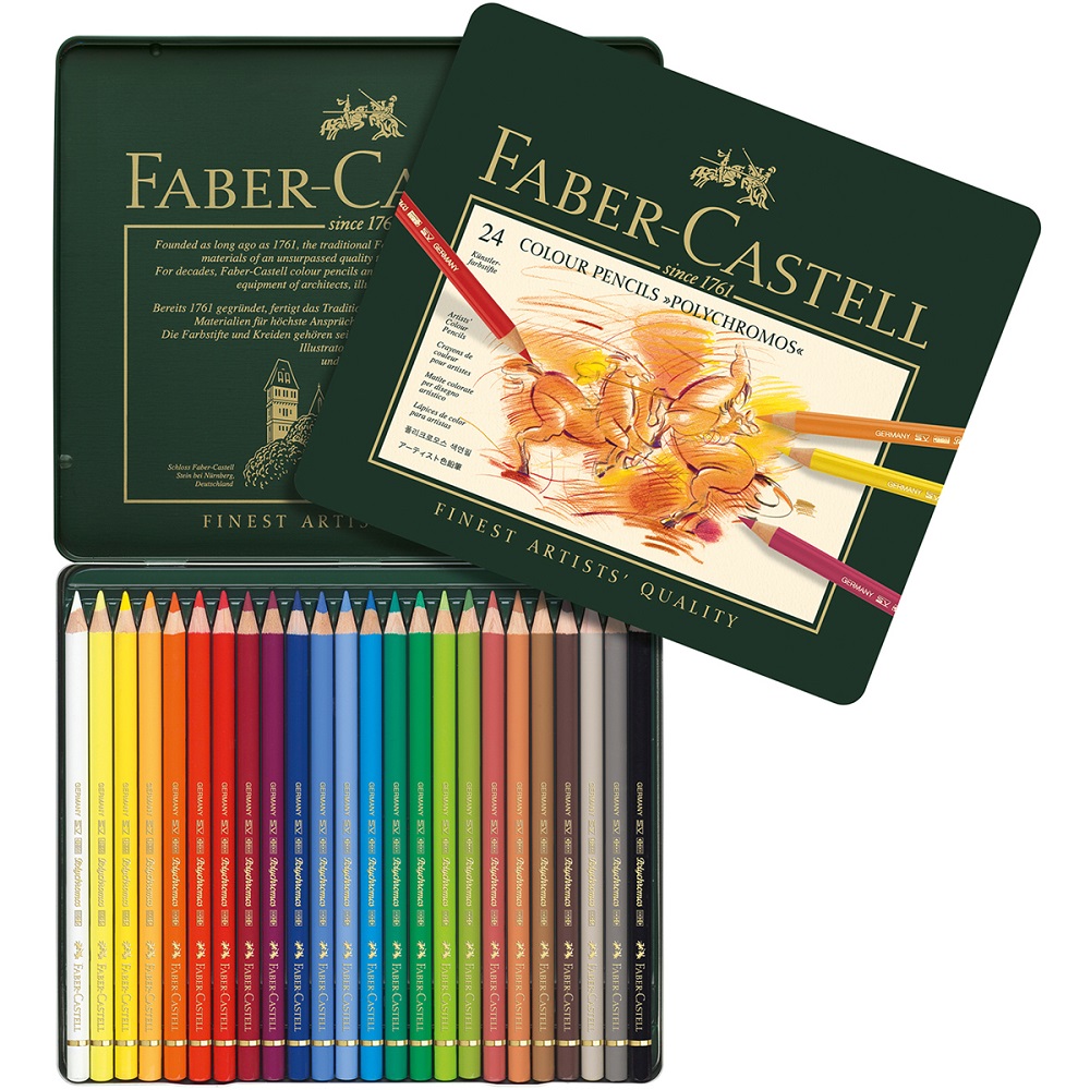 Set 24 creioane colorate - Polychromos | Faber-Castell