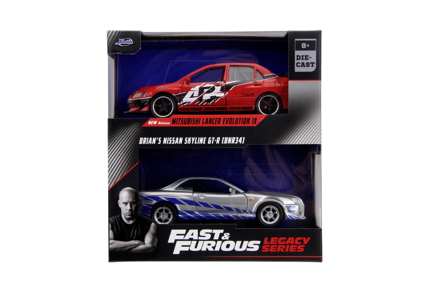 Set 2 masini - Fast & Furious - Mitubishi Lancer Evolution | Jada Toys