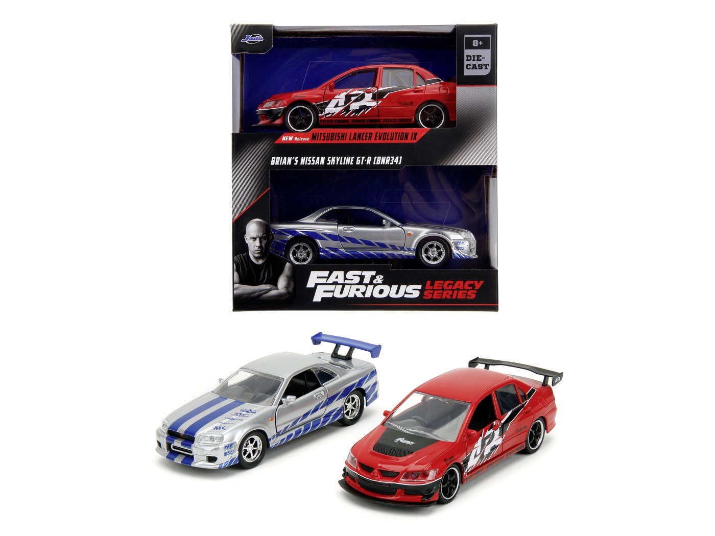 Set 2 masini - Fast & Furious - Mitubishi Lancer Evolution | Jada Toys - 5