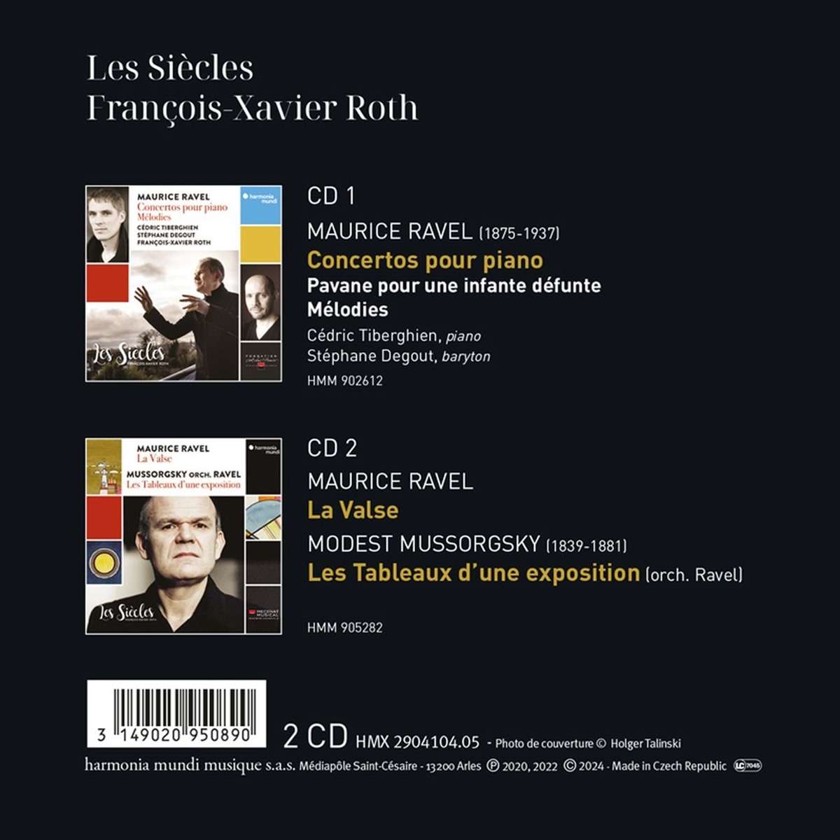 Ravel: Piano Concerto, La Valse, Melodies / Modest: Pictures Of An Exhibition | Cedric Tiberghien, Stephane Degout, Les Siecles, Francois-Xavier Roth